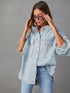 'Andrea' Lightweight Long Sleeve Denim Jacket - Celes Fashion